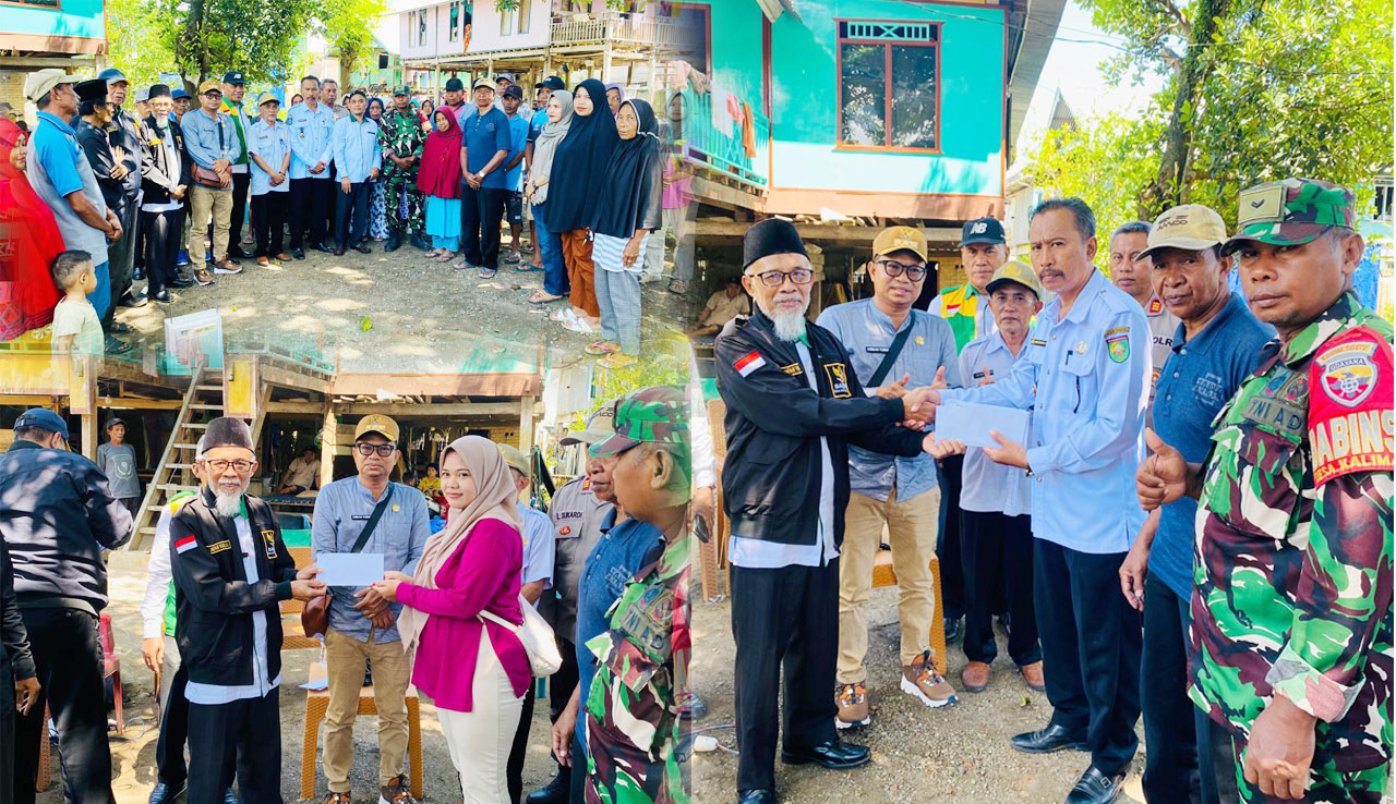 Baznas KSB menyantuni korban kebakaran dan terdampak didesa kalimango alas